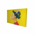 Fondo 12 x 18 in. Retro Woman with Beautiful Ponytail-Print on Canvas FO2774731